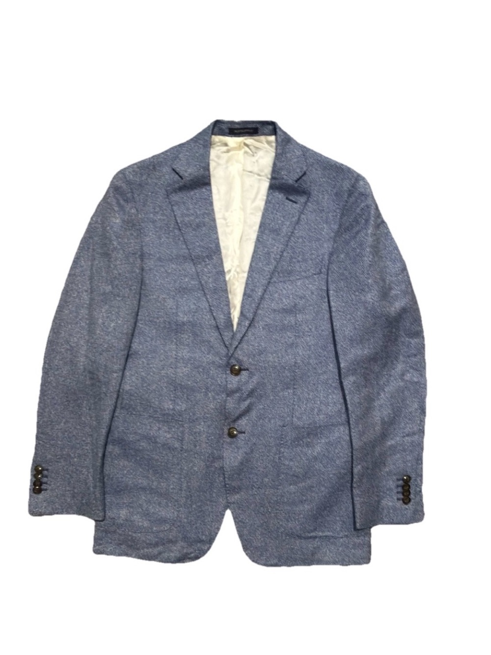 Suitsupply Havana Blue Herringbone Blazer Sport Coat 48 EU 38 US Wool Linen Silk